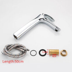Basin Faucets Bathroom Faucet Hot and Cold Water Basin Mixer Tap Chrome Brass Toilet Sink Water Heightening Crane