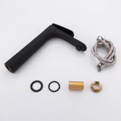 Black Brass Basin Faucet Single Handle Waterfall Basin Mixer Tap Hot & Cold Bathroom Faucets Sink Waterfall Faucet