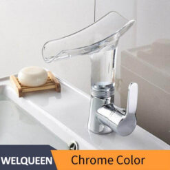 Basin Faucets Waterfall Faucet for Bathroom Basin Mixer Tap Single Handle Sink Mixer Tap Deck Mounted Bathroom Faucet