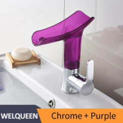 Basin Faucets Waterfall Faucet for Bathroom Basin Mixer Tap Single Handle Sink Mixer Tap Deck Mounted Bathroom Faucet