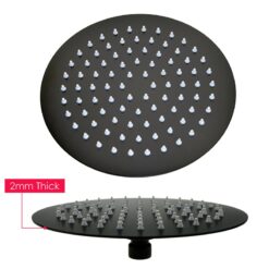 Bathroom Shower Set Matte Black Rain Shower Faucet Wall or Ceiling Mounted Thermostatic Valve System 8-12