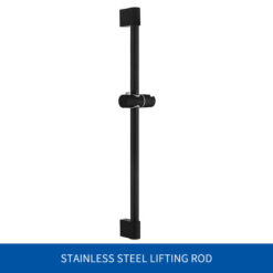 Adjustable 3 Function Black Shower Riser Slide Bar Wall Mount Shower Sliding Bar